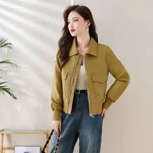 손오반 여성용 데일리룩 코트 가죽 무스탕 쇼트 여초봄 키작 퓨전 자켓 핫키 레더 하이엔드 KUK1