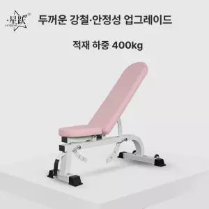 DMK 조절 가능한 피트니스 벤치 의자 덤벨 홈 장비 핑크