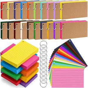 2000 PCS 카드 카드 있는 펀칭 가지 링이 인덱스 컬러 플래시 3X5 색상의 20
