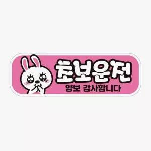 고휘도반사 자동차스티커 초보운전 자석 양보감사2