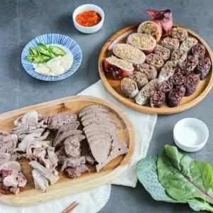 강원도 속초 명물 찰순대 1kg + 내장모듬 1kg + 오징어순대(소) 300g