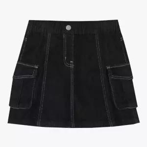 USALL  HC29 GIRLS 카고 데님 스커트 주니어 여아 블랙 카고 데님 스커트 (속바지