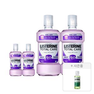 리스테린액 토탈케어 마일드 750ml, 2개+250ml, 2개+증정(그린티 마일드 100ml, 1개)