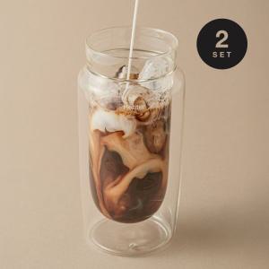 1+1 더블월 내열 이중 유리 컵 맥주잔 준 글라스 415ml