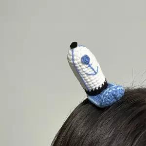 디아브 스폰지밥 직원 모자 머리핀 집게리아 유니크 웃긴 선물