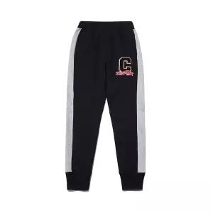 [아웃도어스/챔피온]남녀공용 Reverse Weave  캠퍼스 컬러블록 기모 조거팬츠 블랙 CKPA2F309BK