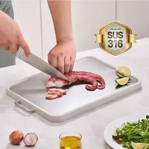 바겐슈타이거 비앙코 316 스텐 향균 도마 양면 김치 위생 생선 이유식 스테인레스 도마