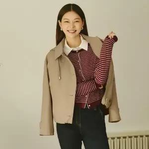 [롯데백화점]씨 스트링 후디드 숏 트렌치코트 SLNAI2602