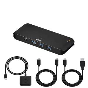 USB C타입 선택기 2대4 데스크탑 노트북 공유기 PC 주변기기 셀렉터 KM 스위치 프린터 키보드 마우스