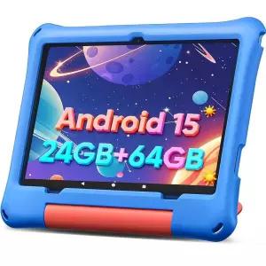 아동용 태블릿, 아동용 10인치 안드로이드 15 태블릿, 24GB RAM+64GB ROM 1TB TF 카드 확장 가능, 유아 아