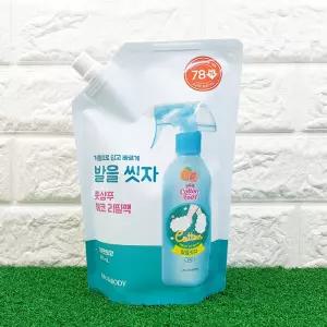 온더바디 코튼풋 발을씻자 풋샴푸 에코 리필 자몽민트향 500ml 1개