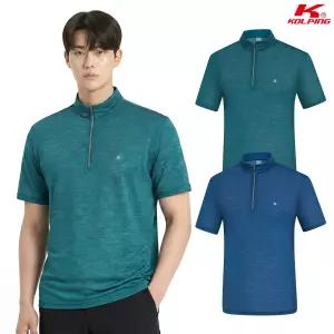 콜핑 2202TK567M 시원한 기능성 하이쿨 남자 여름 반팔 집업 티셔츠