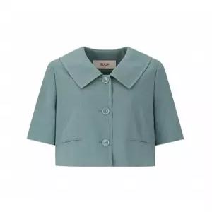 [숲][숲] 스티치 반팔 크롭 재킷 (SZ5JK86)