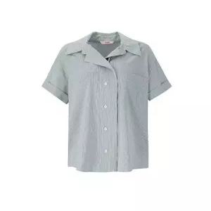 [숲][숲] 스트라이프 루즈핏 반팔 셔츠 (SZ5SS3A)