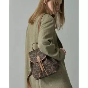 매장정품 닥스 DAKS WOMENS ACCESSORIES 다크브라운 DD패턴 가죽배색 백팩 DCBA4F889W3 685774