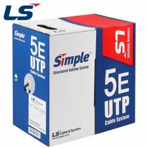 LS전선 옥외용 CAT5e UTP 랜케이블 300M 블랙 UV 단선 랜선 박스 롤 제작 인터넷선 외부용 통신 공사용
