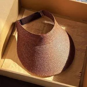 여름 라피아 머리 모자 밀짚모자 접이식 썬캡 챙 선캡 일본 수출 비니 썬바이저 패피 둘레 큰 MF2