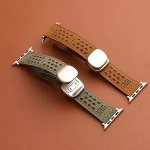 [RIZPICK]애플워치11 10 호환 마그네틱 버클형 가죽밴드 스트랩 시계줄 42mm 46mm