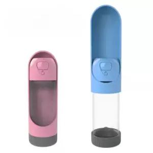 반려동물 텀블러 300ml 슬라이드식 휴대용 급수 물통 산책용 강아지 고양이
