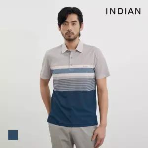 [INDIAN] 컬러블록 프린트 반팔 티셔츠_MITAS4M3121