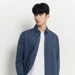 빈폴 멘 브러쉬드 헤링본 셔츠 네이비 BC5964C22R C22R