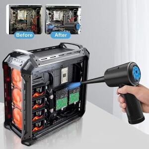 전기 무선 에어 더스터 압축 공기 블로워 건 51000RPM 타입-C 컴퓨터 키보드 PC 청소 도구
