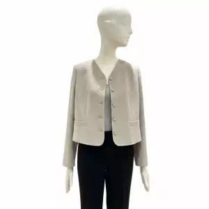 주크 린넨 블렌드 노카라 자켓 여성 여름 Z262MSF020