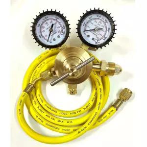 800PSI 고압 구리 질소 산소 감압 밸브 압력 게이지 질소 밸브 감압기 1.5m 파이프