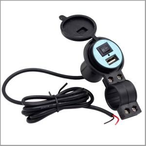 방수 바이크 오토바이 핸들바 USB 충전기 12V 5V-1.5A 모토 어댑터 전원 소켓 휴대폰 모바일 액세서리
