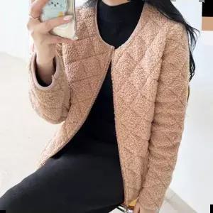 가을자켓 데일리자켓 여자양털뽀글이누빔패딩자켓