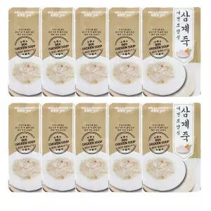 참좋은간식 강아지 삼계죽 닭죽 삼계탕 닭고기, 80g, 10개