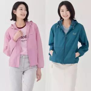 지센 여성 후드 바람막이 크롭 점퍼 LSJPP471