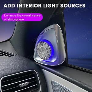 메르세데스-벤츠 2020 W167 GLE GLS 450 차량용 4D 회전 트위터 엠비언트 라이트 64색 RGB LED 발광 카 스