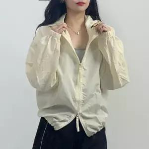 투웨이 바람막이 후드집업 오버핏 크롭자켓 2color