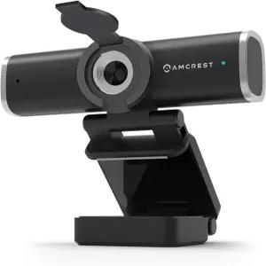 데스크톱용 마이크가 있는 Amcrest 1080P 웹캠 컴퓨터 카메라 프라이버시 커버가 노트북 및 PC용 스트리밍