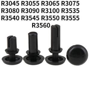 R3045-R3560 블랙 나일론 푸시 타입 리벳  플라스틱 문자 PC 보드 리벳용 R 10-100 개