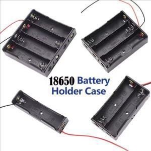 2pcs 18650 배터리 홀더 박스 1 슬롯 3.7V 보관 케이스 1/2/3 4 셀 플라스틱 컨테이너블랙 빨간색 전선 연