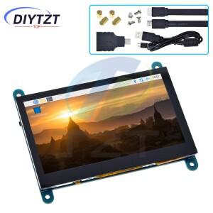 4.3 인치 USB 터치 컨트롤 HDMI LCD 디스플레이 용량 성 스크린 패널 800x480 라스베리 파이 용 5 포인트 I