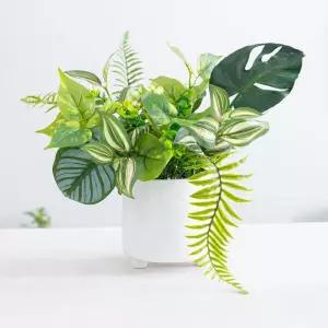 아트박스/플라워트리 몬스테라 달개비 조화 화분 식물 인테리어 set 38cm
