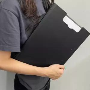 덮개형 양방향 클립보드 서류판 블랙 A4 판 받침판 클립판 결재판 받침 판