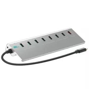 USB멀티포트 USB 멀티허브 C타입 to A 퀵차지 휴대용 스탠드 7in1