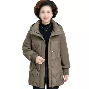 빅사이즈 중년여성 방한 화이트덕다운 재킷 99사이즈 반코트