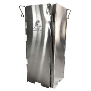 휴대용 가방이 있는 DZRZVD 스토브 버너 경량 윈드스크린 14판 야외 윈드실드 캠핑 접이식 알루미늄