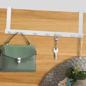 7구 도어 후크 52x18cm 화이트 옷걸이 방문 문옷걸이 문옷걸이