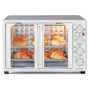ELITE GOURMET 오븐 ETO4524 프렌치 토스터 45L 컨벡션 도어 카운터탑