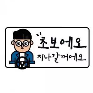 [골드스마일]고휘도 야광 안전스티커 초보운전자 표시용 차량용 스티커