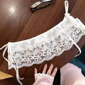 [하프클럽/]레이스 플레어 겹치기 커버 스커트 여성용