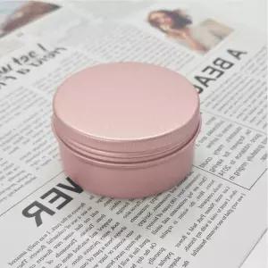 소품정리함 원형 알루미늄 틴케이스 캔들만들기 용기 핑크 80ml