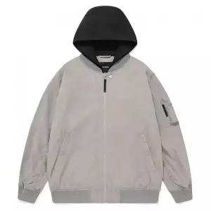 커버낫 COVERNAT 후디 레이어드 MA-1 자켓 라이트 그레이 CO2301JK09LG 105440