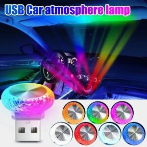 1 Pc RGB 자동차 USB 주변 조명 미니 LED 장식 분위기 램프 자동 인테리어 환경 조명 컴퓨터 조명 플러그